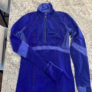 Lululemon dark purple/blue quarter zip top. Size 6
